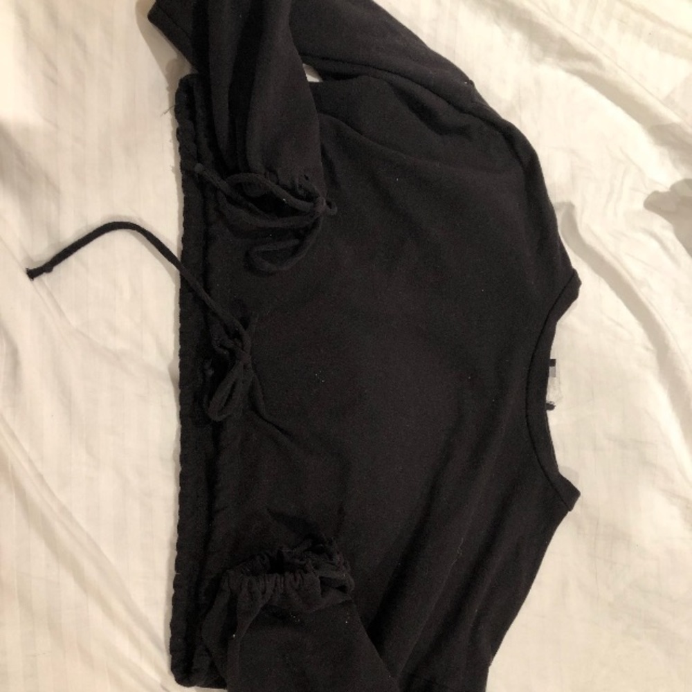 Crop long sleeves tie